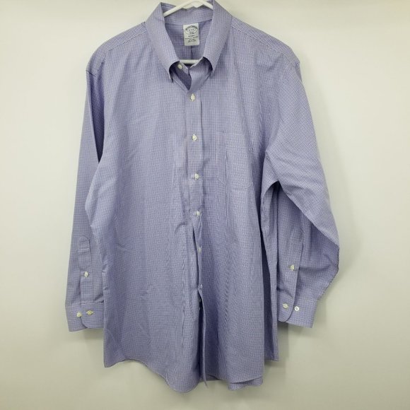 Brooks Brothers Regent The Original Polo Red and Blue Dress Shirt 17 2/3 - Picture 1 of 10